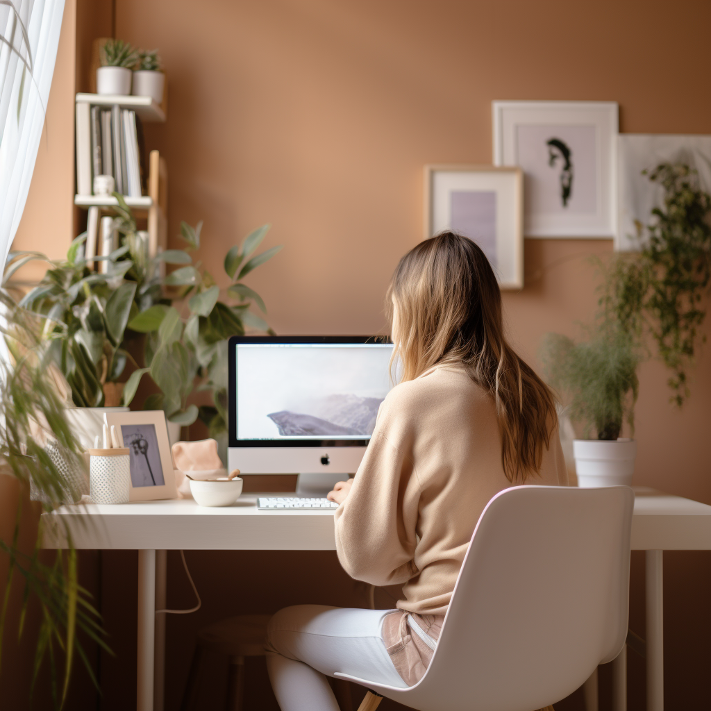 Close-up of Consumer on Computer