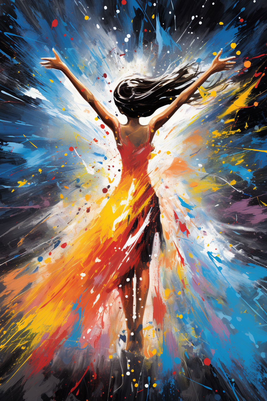 Dance Poster Dancer Splatter Art