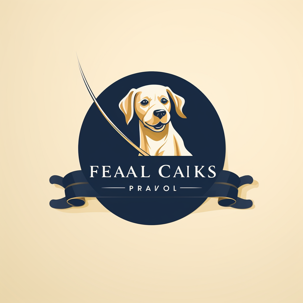 Friendly dog leash logo design