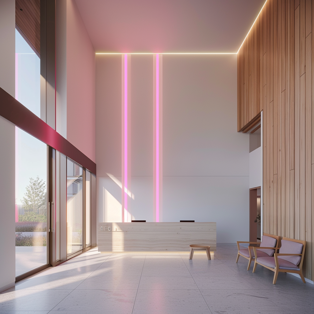 Contemporary Lobby Interior Rendering