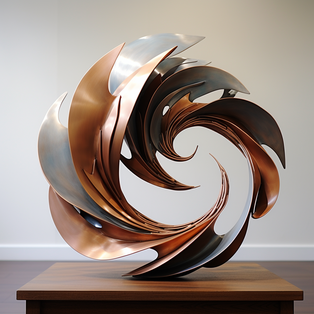 Modern metal sculpture artwork