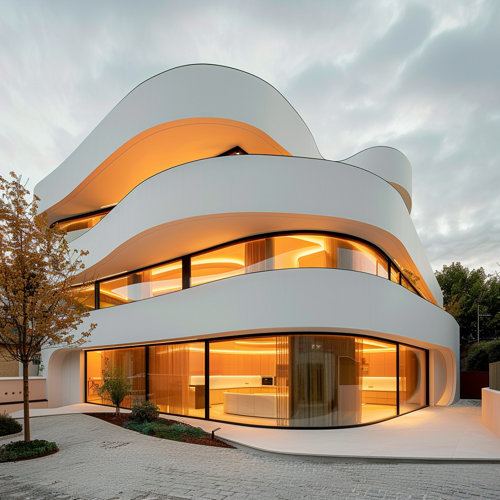 Contemporary Madrid Building with Large Windows