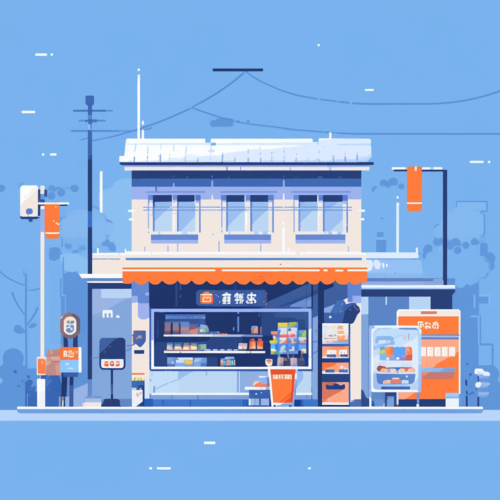 Flat design convenience store niji 5