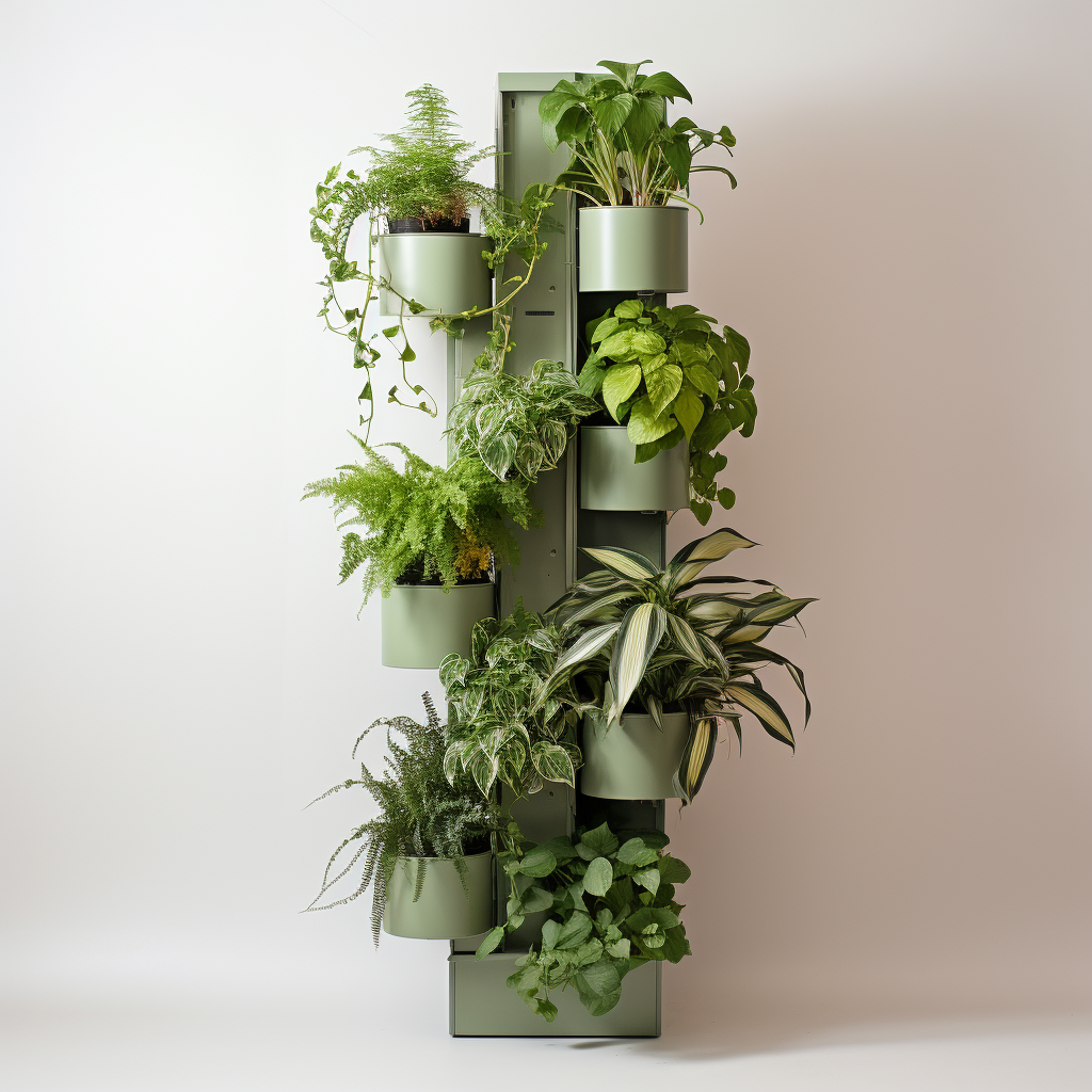 Flat pack vertical garden planter indoors