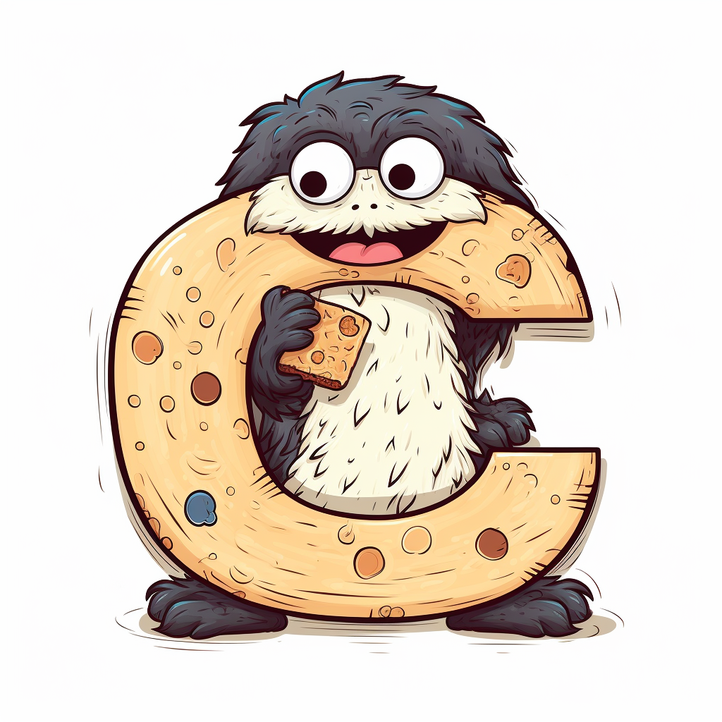 Simple Cookie Monster C Coloring