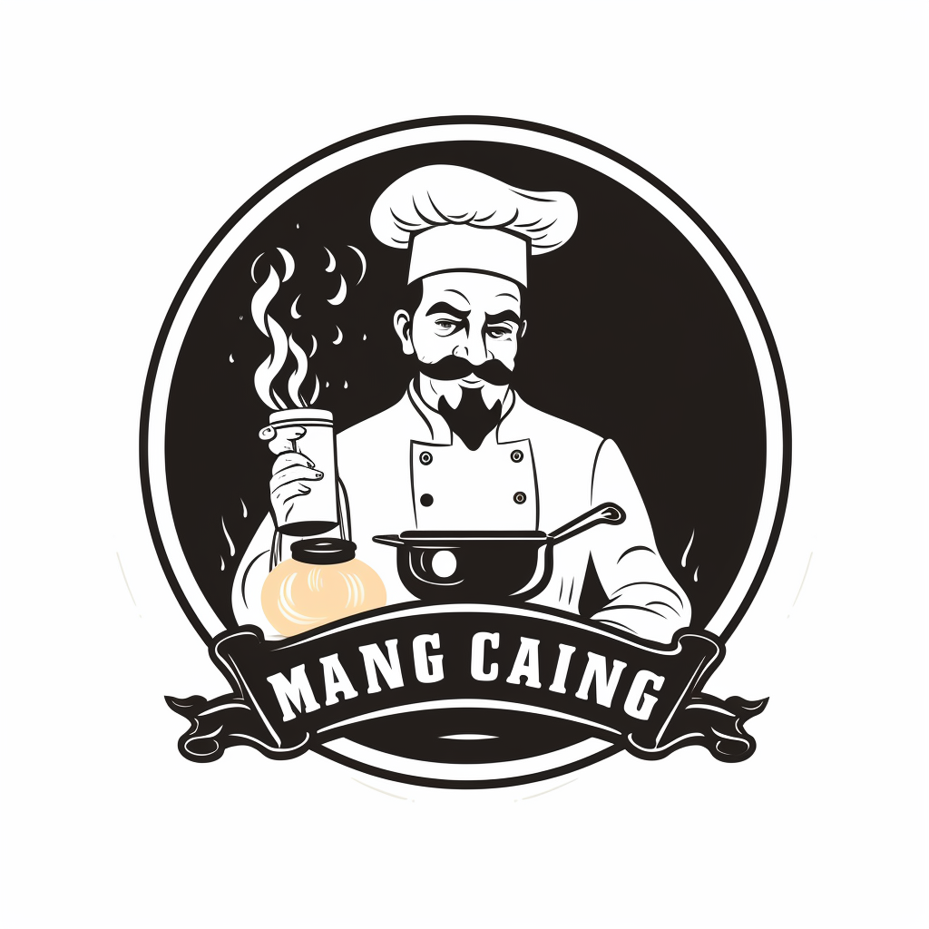 Vector Cooking Logo: Simple and Monochromatic Design