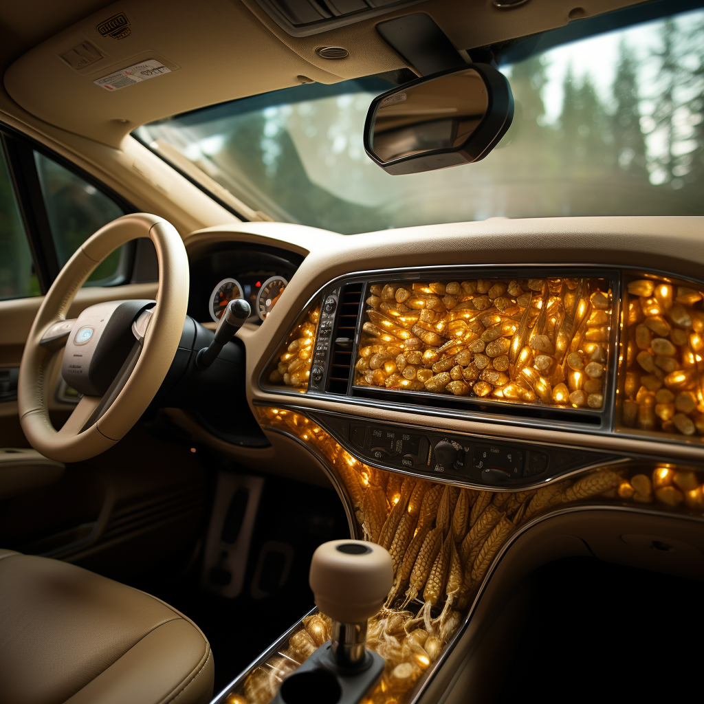 Agricultural seeds on a cool dashboard