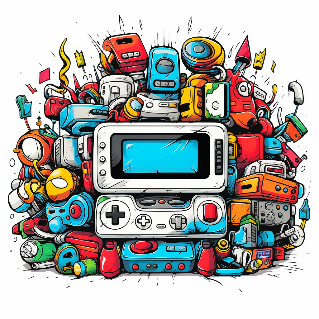 Cool game console accessories doodle