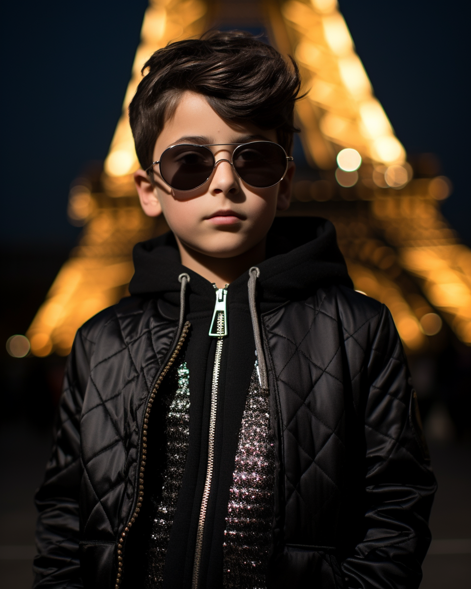 Cool Kid in Paris Fashion Week Portrait