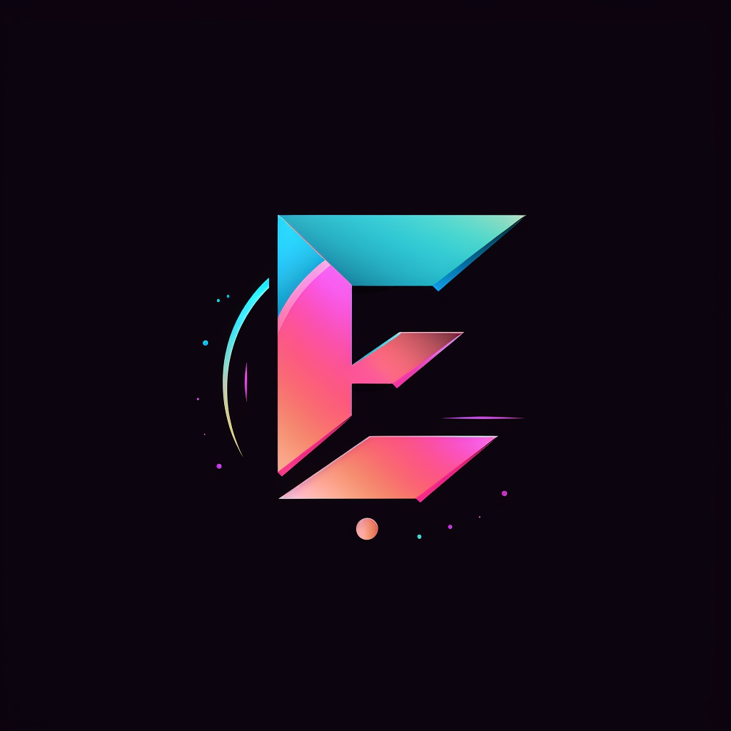 Stylish logo design based on the letter E