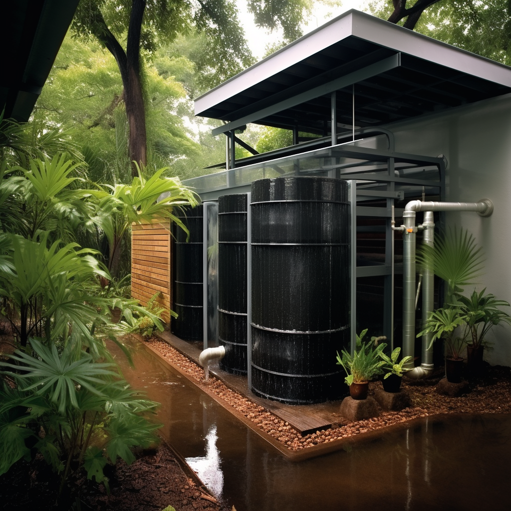 Stylish rainwater collection system for sustainable living