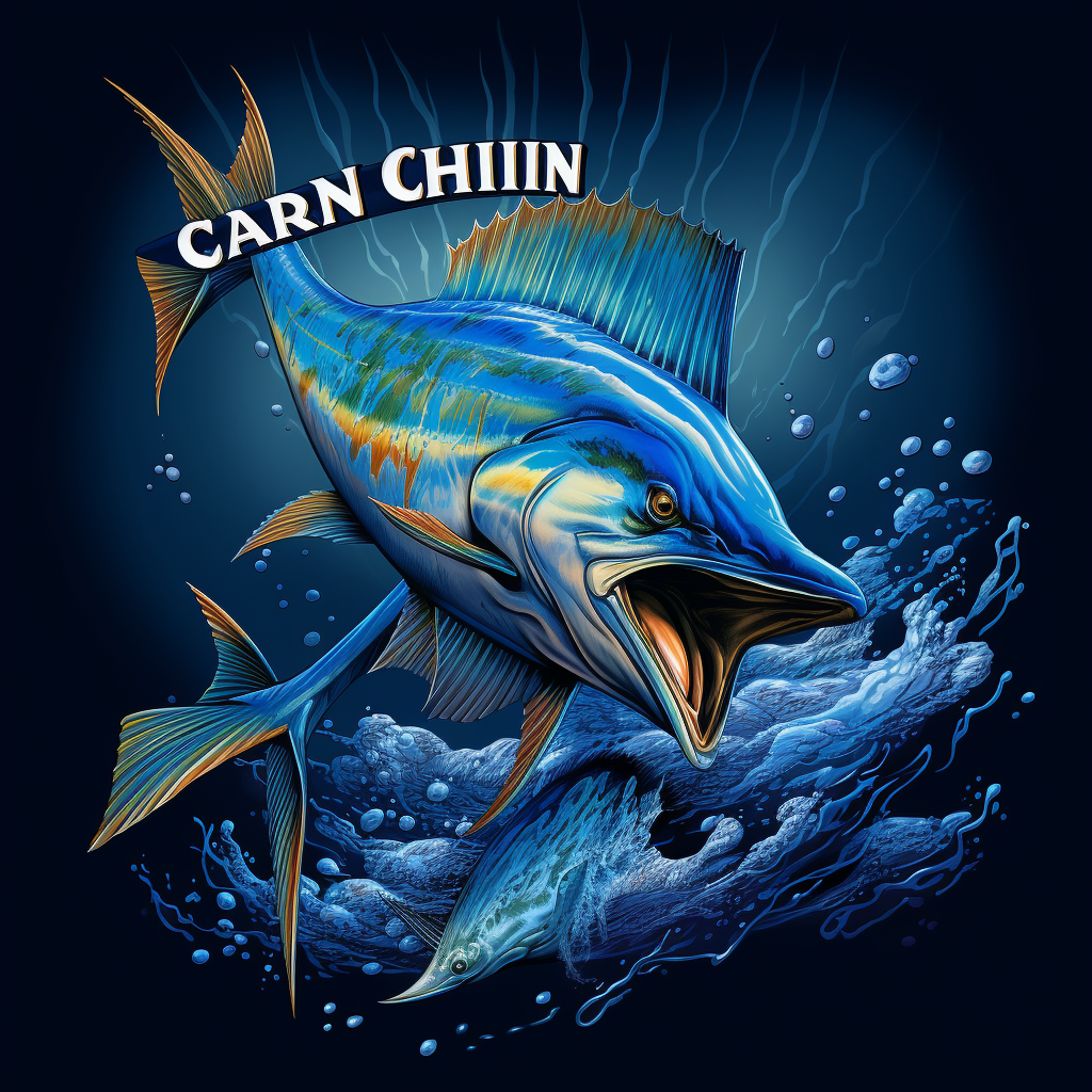 Marlin Fishing Club T-Shirt Design