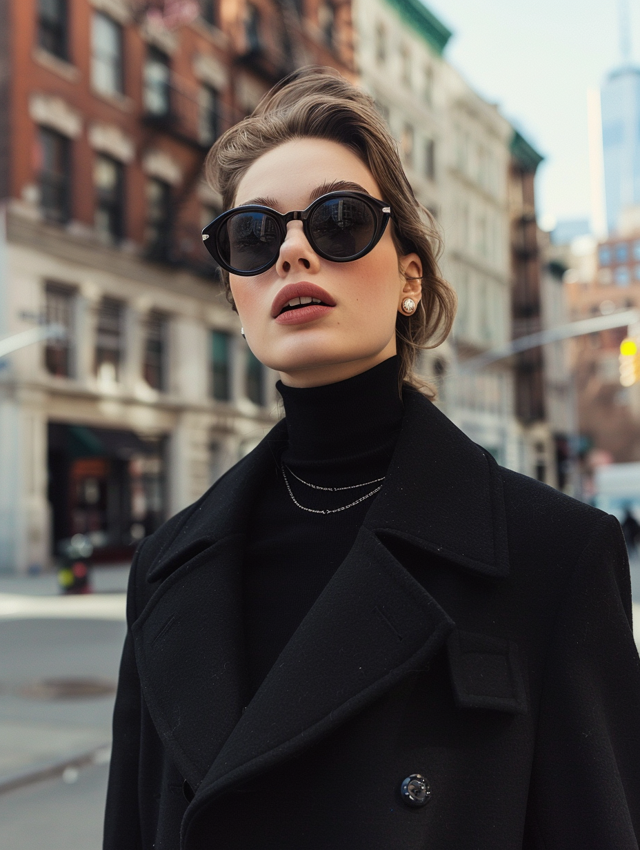 Cool Woman Black Turtleneck Brooklyn