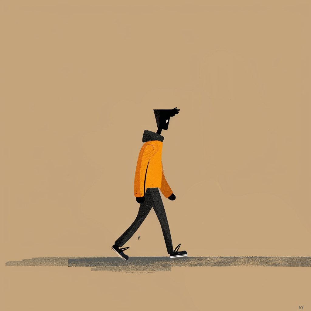 Cool Guy Walking Quickly