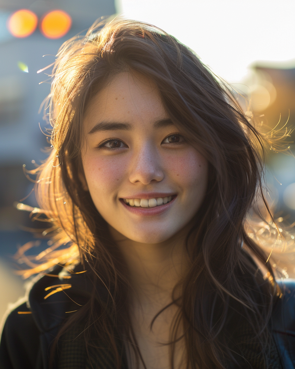 Young Japanese Person Smiling