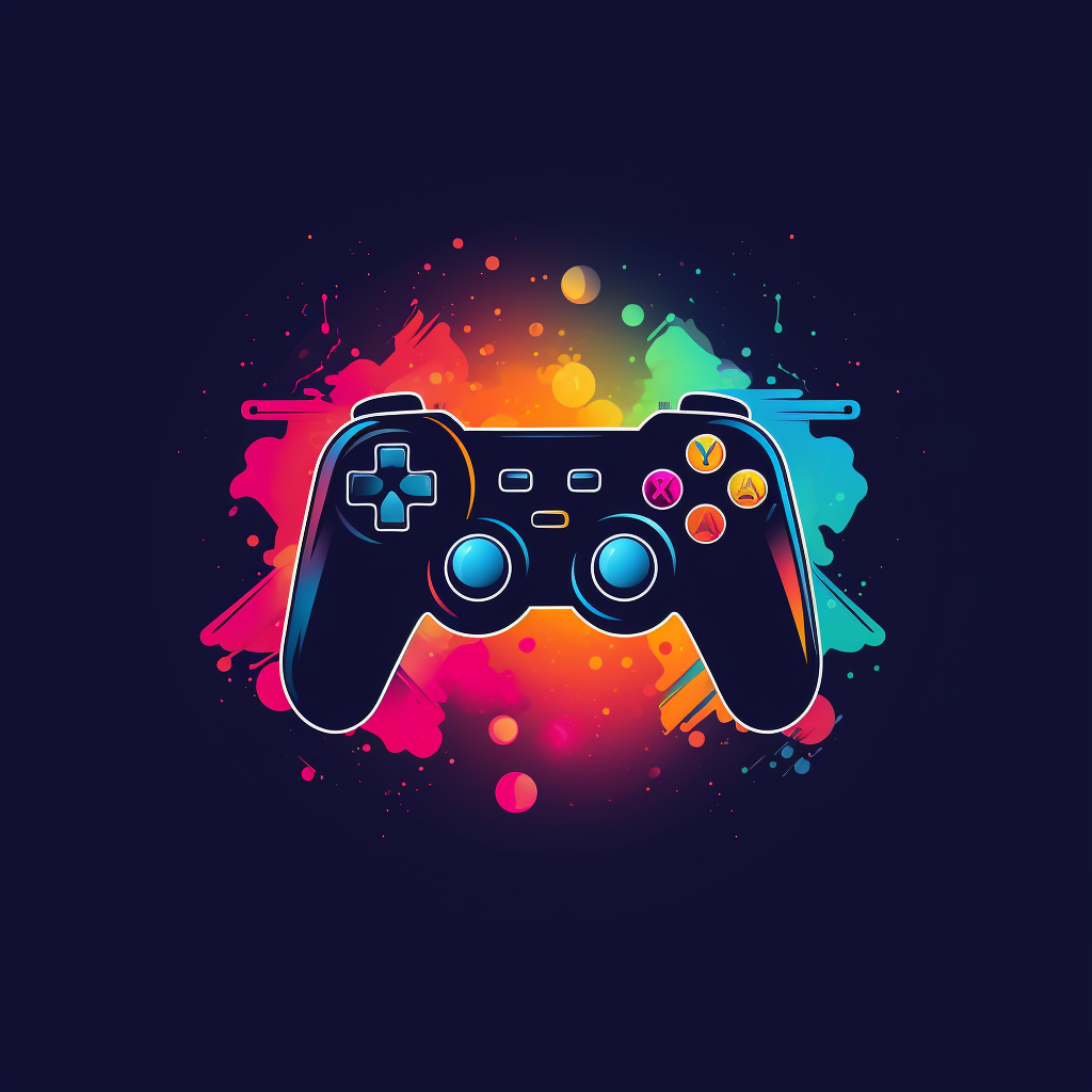 Colorful minimalist co-op game controller