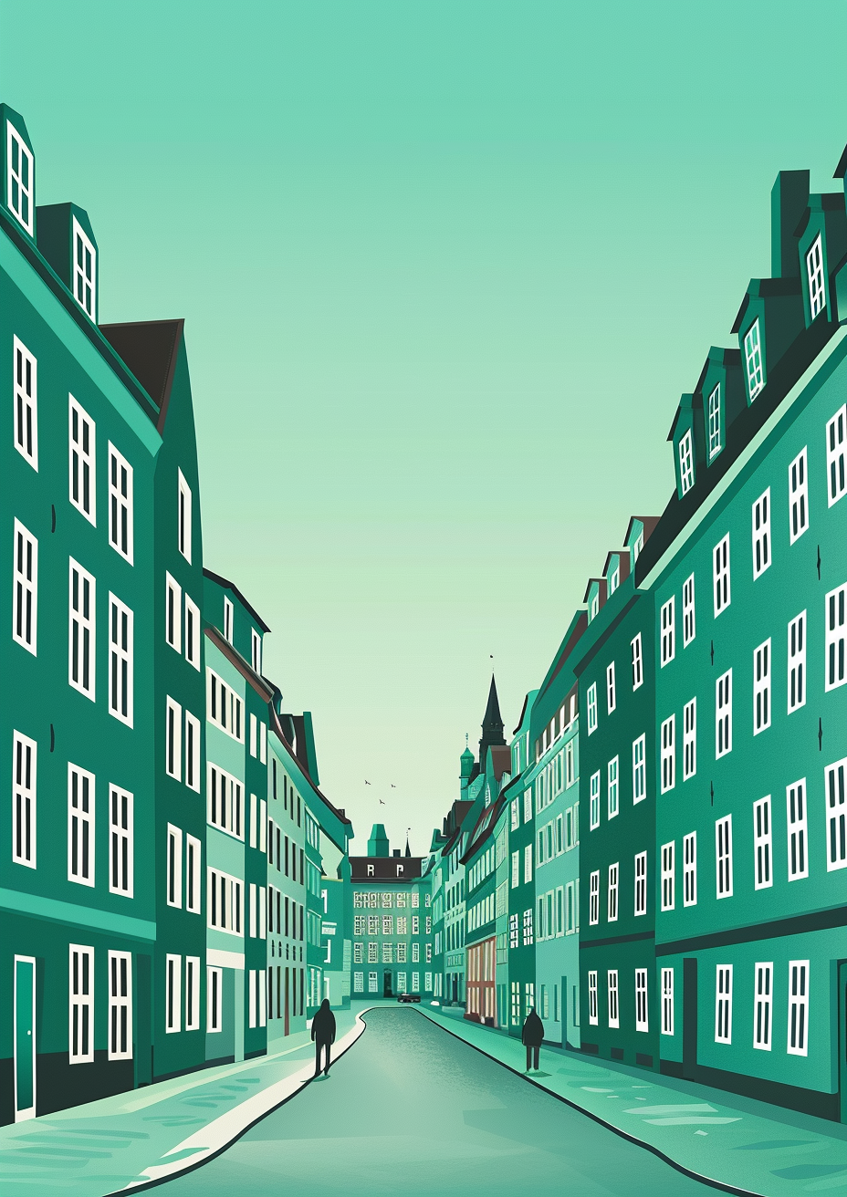 Modern Copenhagen Flat Vector Art