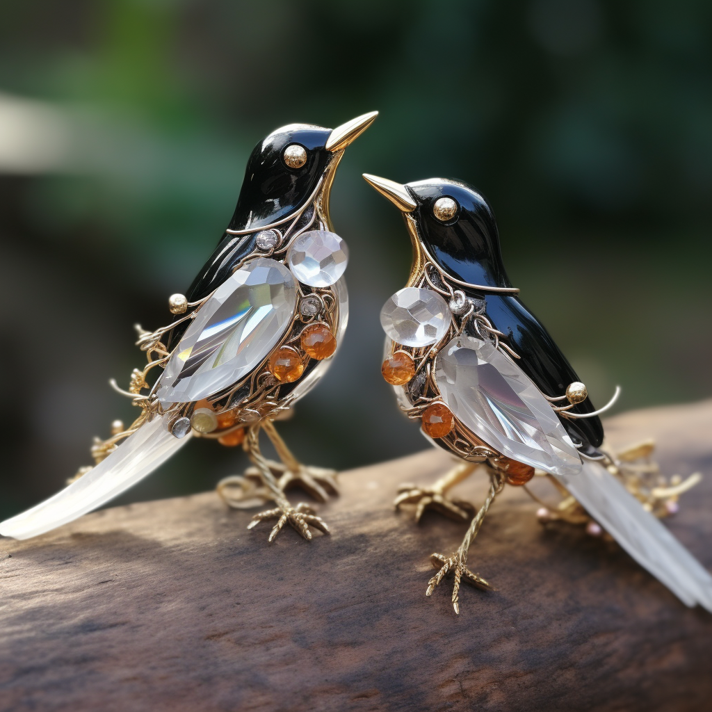 Copper Magpie Figures Trinket Photo