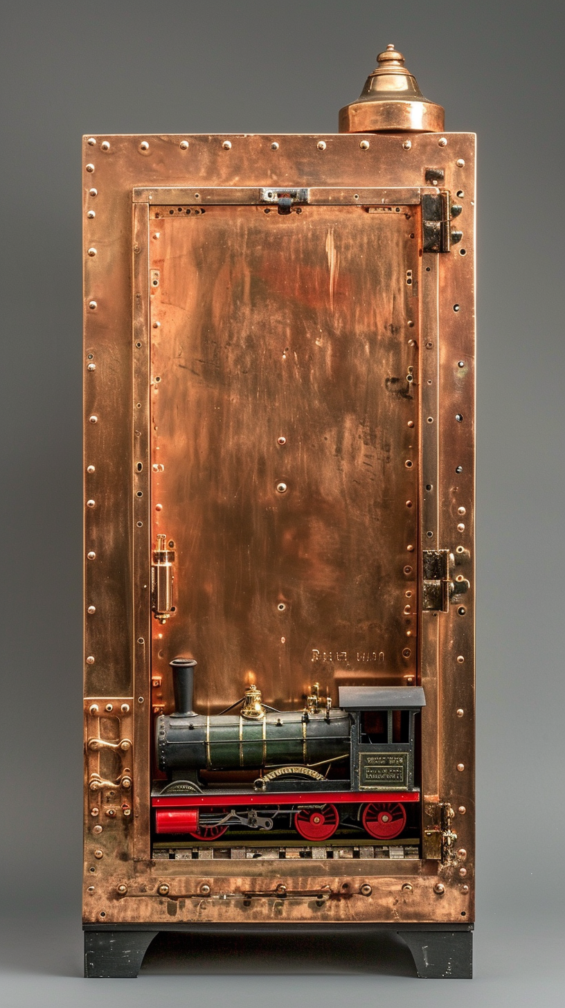 Copper Toy Train Safe