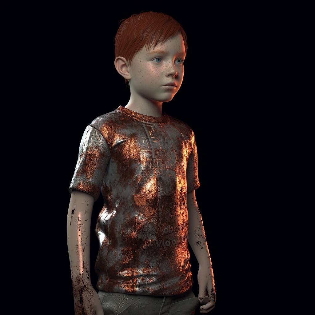 Copper boy's body in CGI