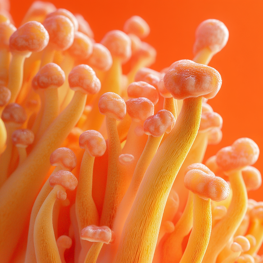 Detailed Cordyceps Mushrooms Vibrant Image