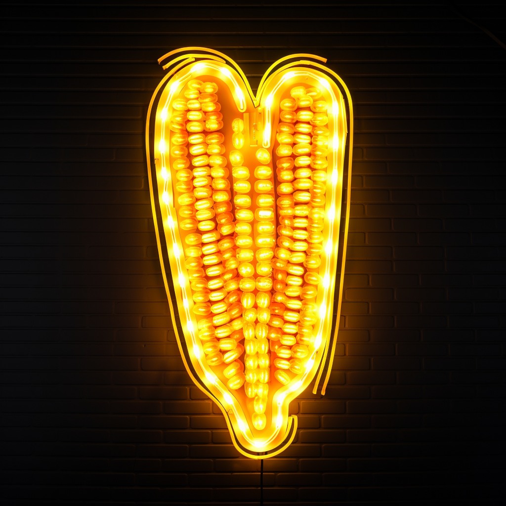 Corn neon sign wall hanging