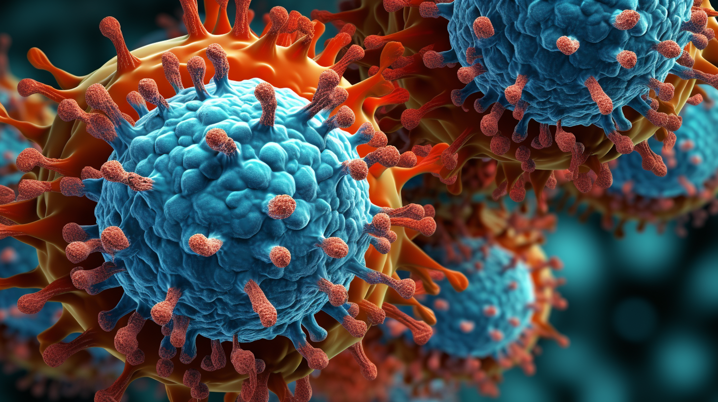 Microscopic view of the coronavirus