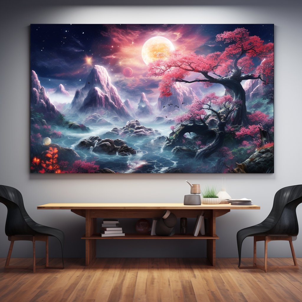 Cosmic canvas Japanese landscape art