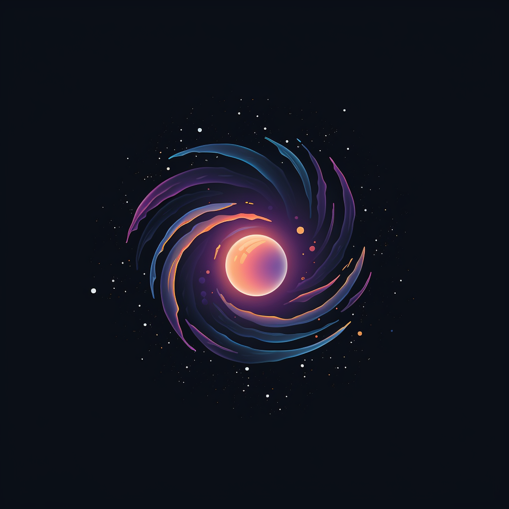 Logo design with cosmic dust nebula