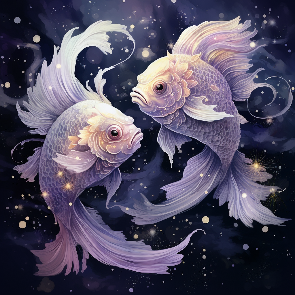 Cosmic Fishes in Universe - Grey