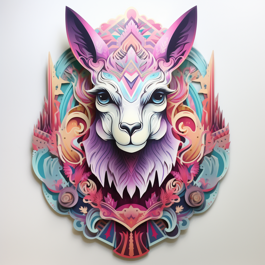 Cosmic llama paper replica creation