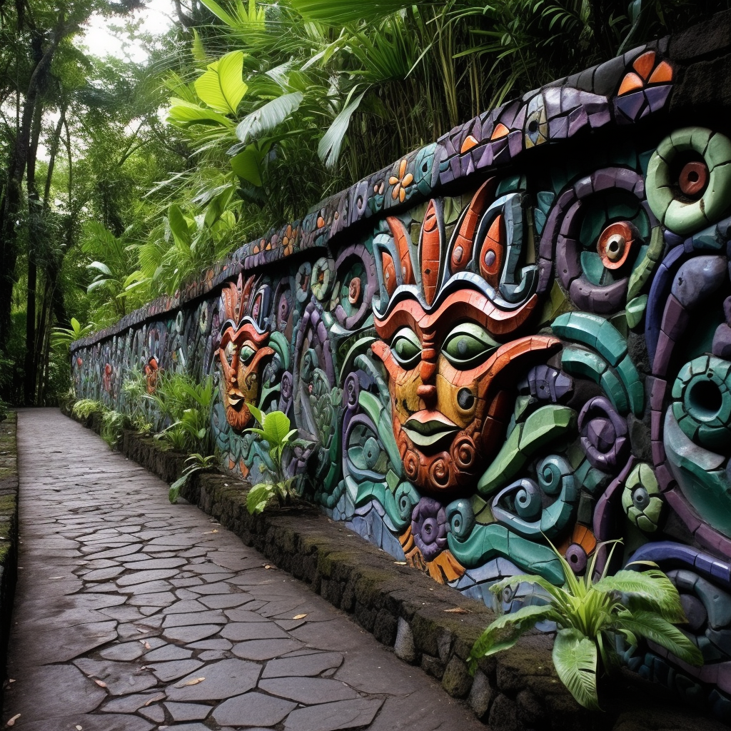 Beautiful Costa Rica retaining wall decorations