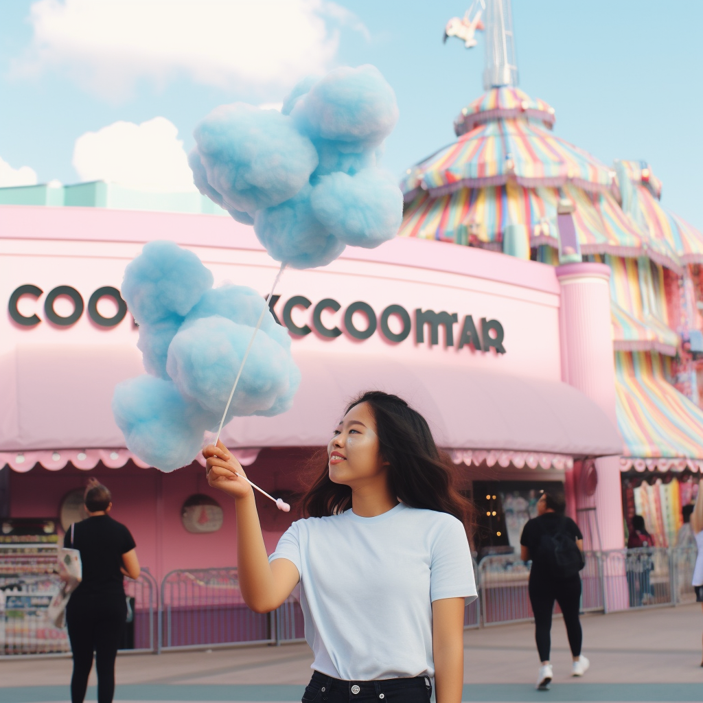 Colorful cotton candy at a victory celebration