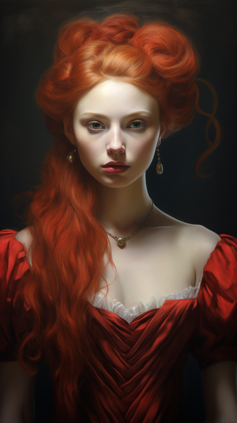 Countess Elizabeth Bathory with red hair