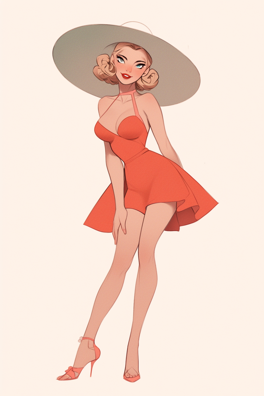 Pin up glamorous country woman