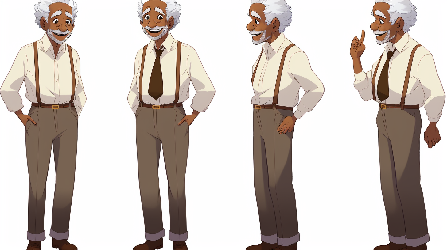 Countryside Grandfather with Ghibli Art Style