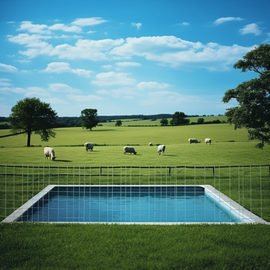 Beautiful Pool Surrounded by Fence