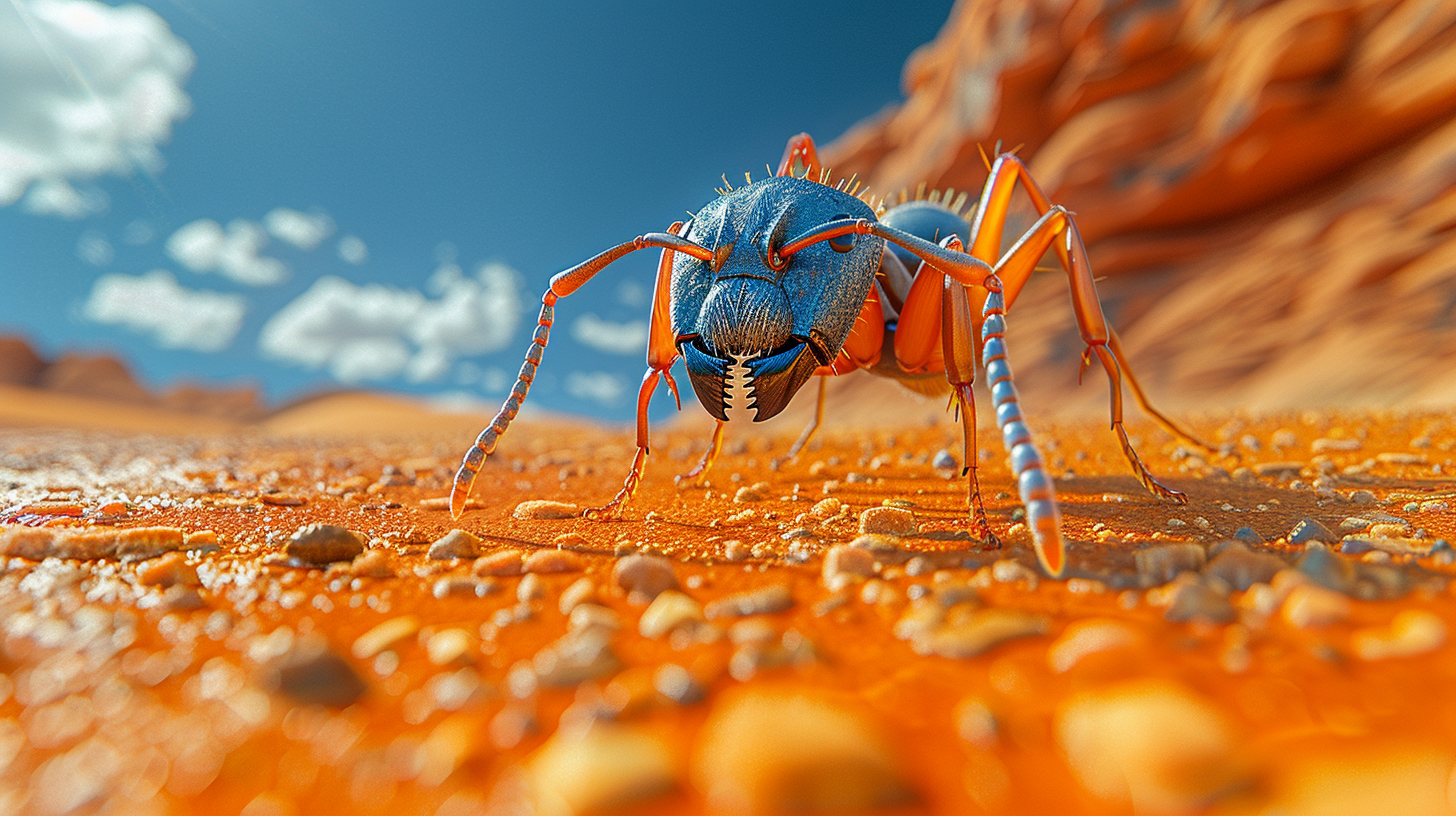 Courageous Ant Desert Backpack Scene