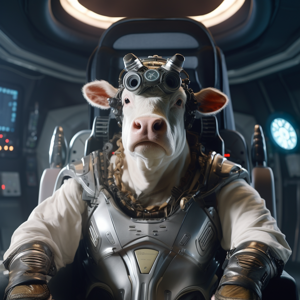 Angry Cow Captain on Starship