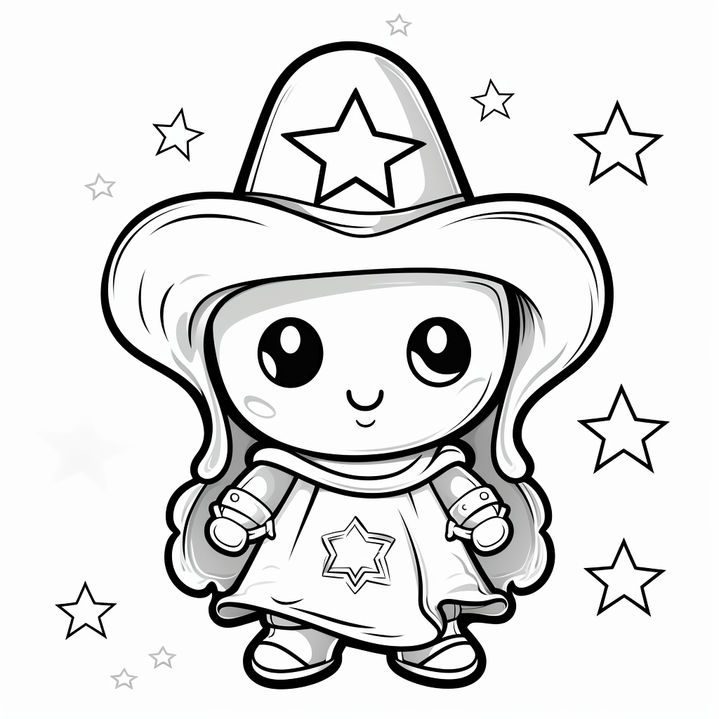 Adorable Cowboy Baby Ghost Sticker