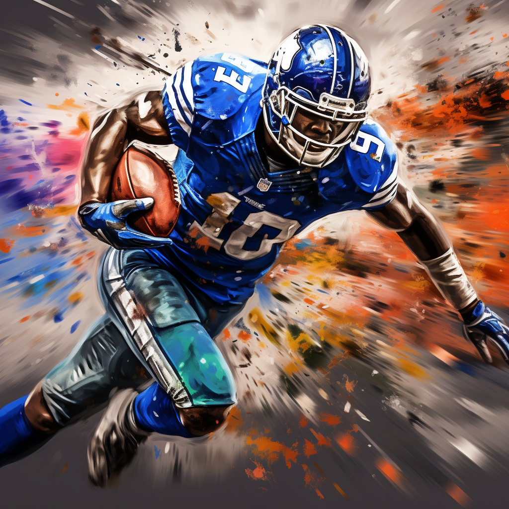 Digital art of Dallas Cowboys vs Philadelphia Eagles football game