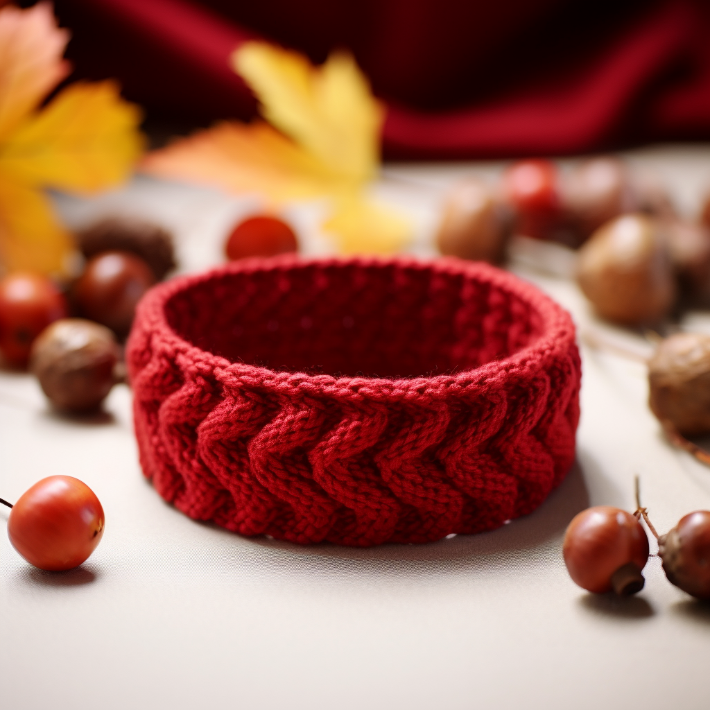 Red wristband in a cozy atmosphere