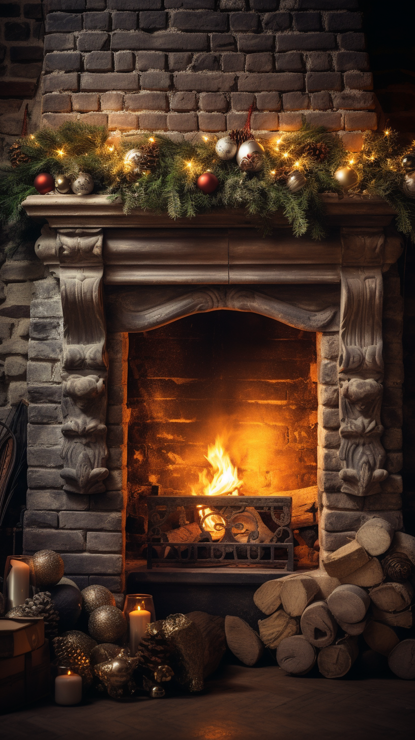 Cozy Christmas Fireplace Decorations