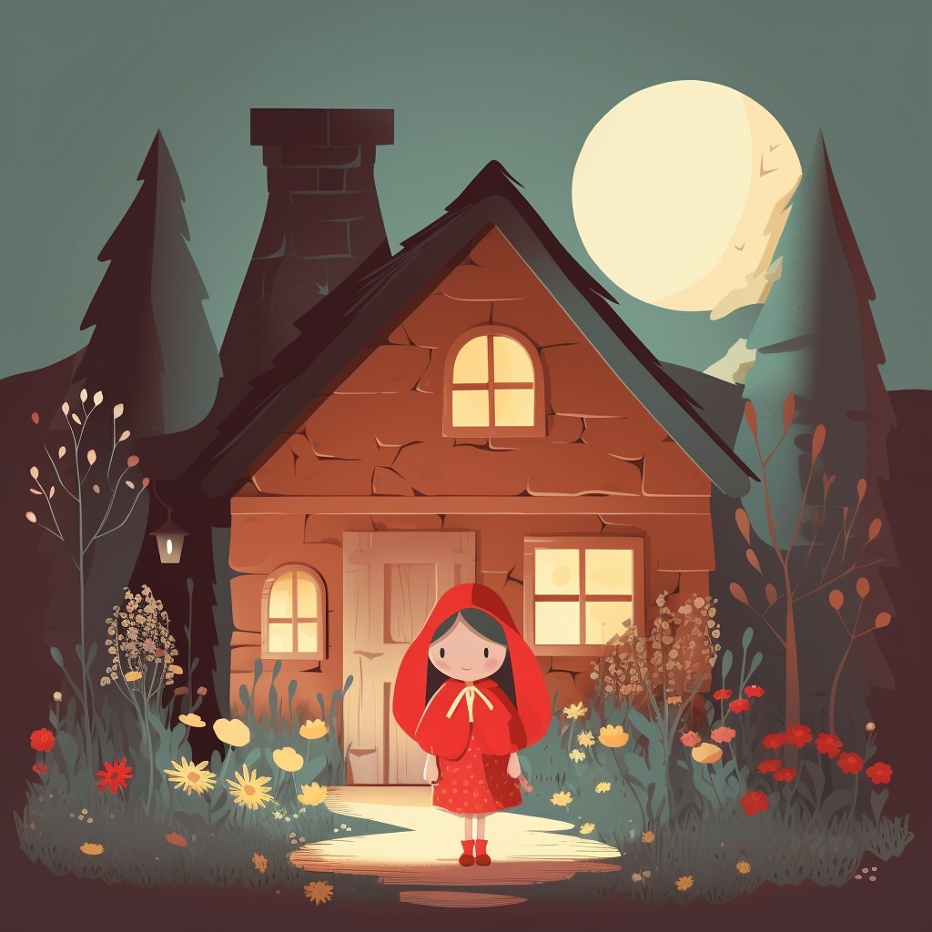 Little girl in red riding hood