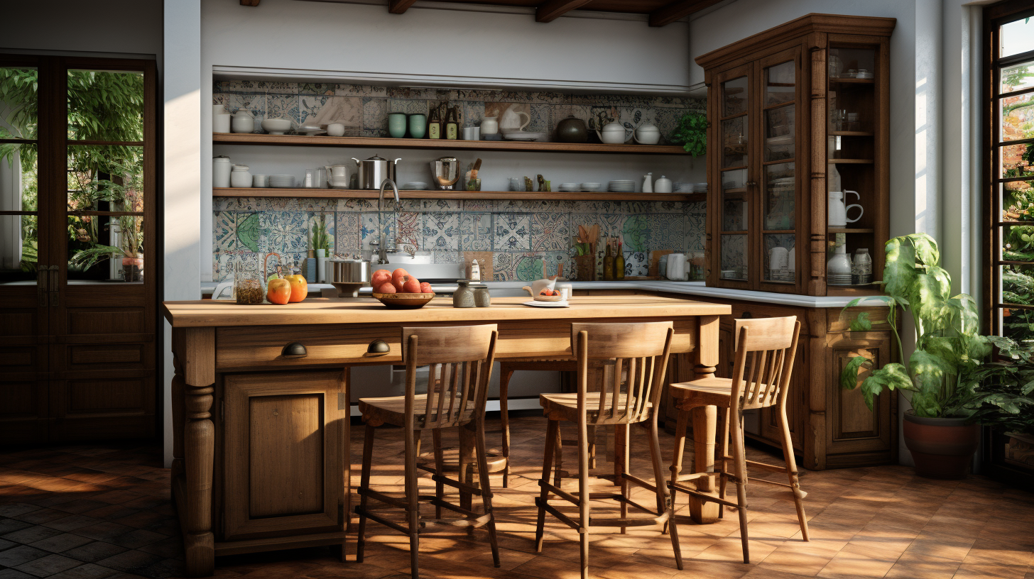 Cozy Kitchen with Wooden Cabinetry