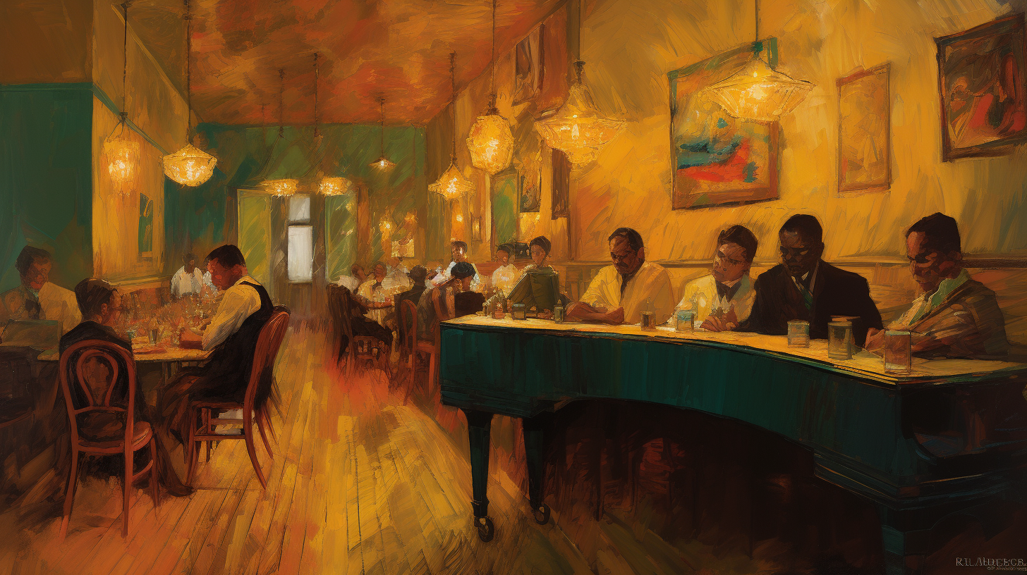 Cozy Indoor Cafe Jazz Vibe Artwork