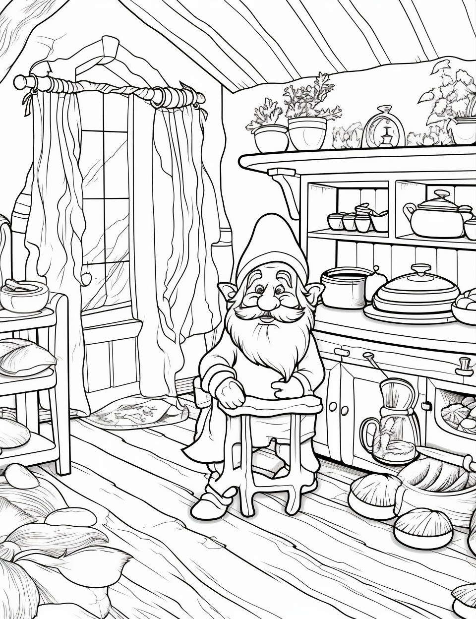 Cozy kitchen gnome home image