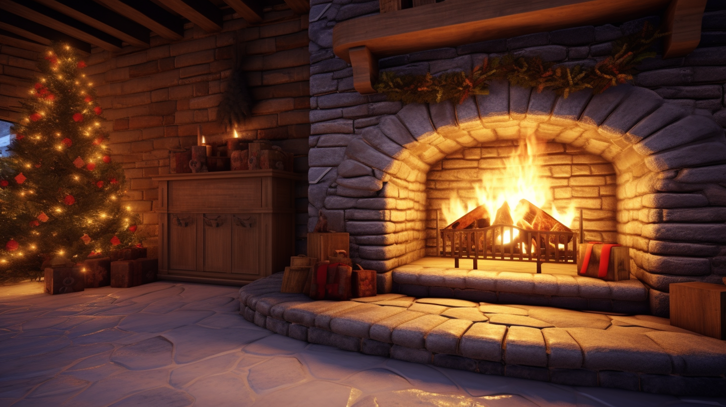 Warm and Cozy Winter Fireplace ?