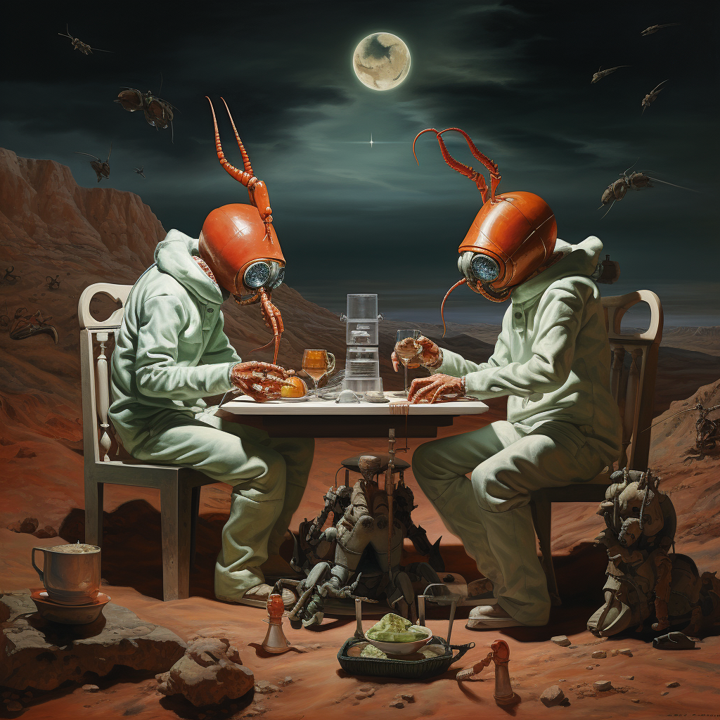 Crabs Playing Chess Mars Mojitos