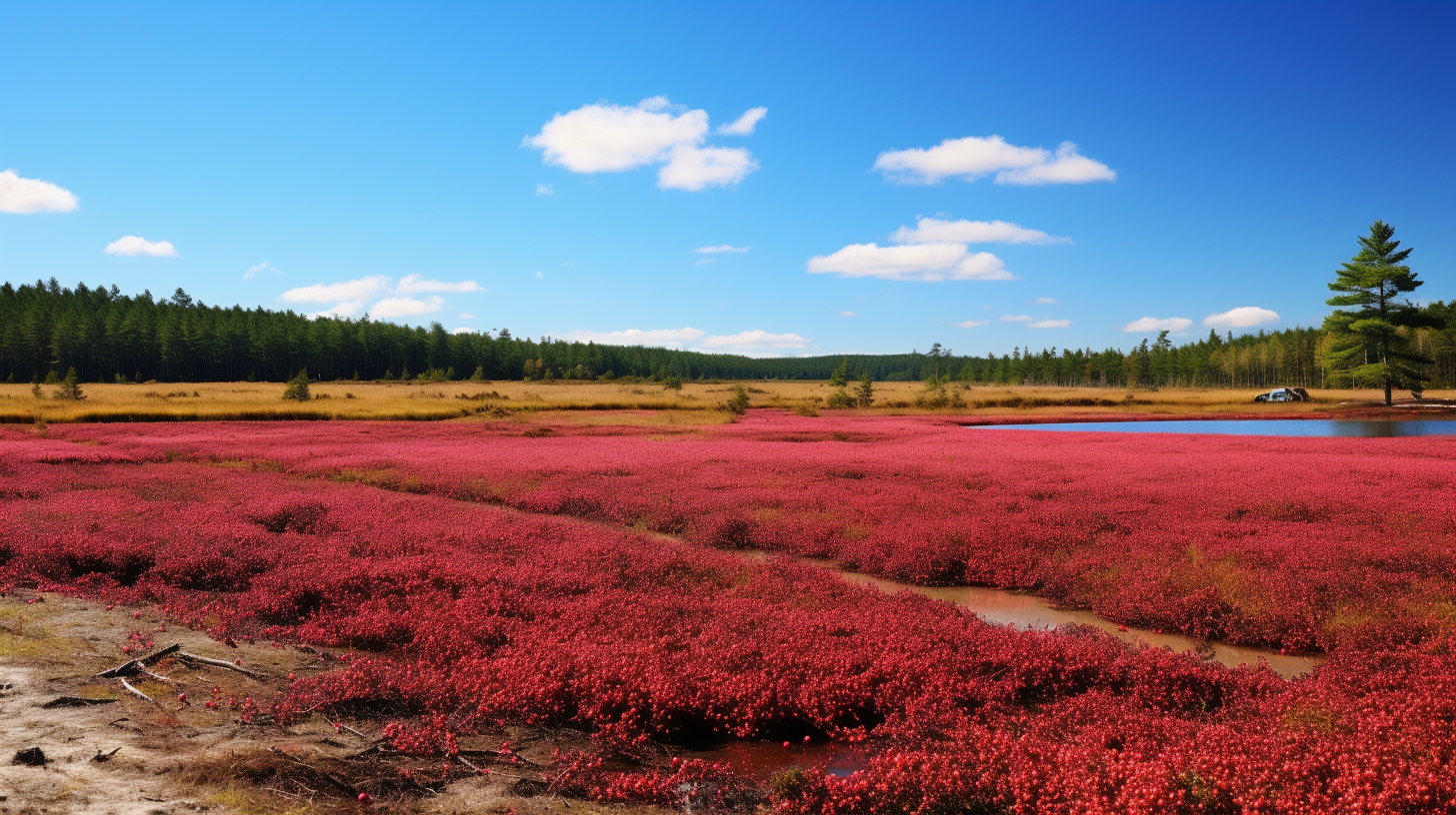 Cranberry Bogs Harvest Pine Tree Forest